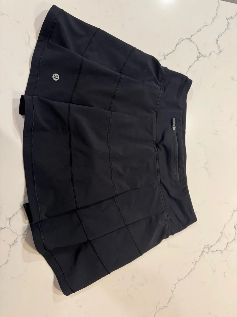 lululemon athletica Black Quilted Panel Athletic Skort